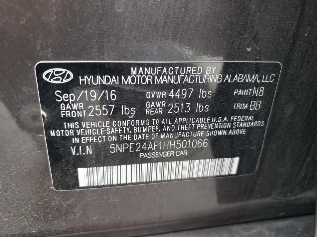 5NPE24AF1HH501066 - 2017 HYUNDAI SONATA SE BROWN photo 13