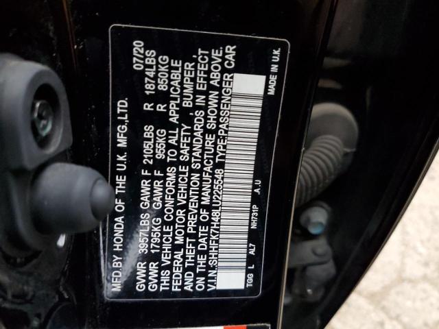 SHHFK7H48LU225548 - 2020 HONDA CIVIC SPORT 黑色 照片 12