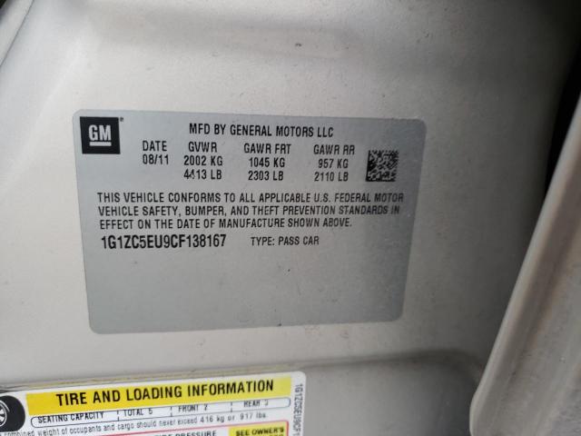 1G1ZC5EU9CF138167 - 2012 CHEVROLET MALIBU 1LT 棕色 照片 12