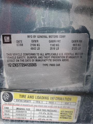 1G1ZK577294120365 - 2009 CHEVROLET MALIBU LTZ ლურჯი ფოტო 12