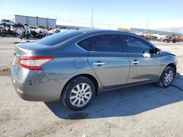 3N1AB7APXFL664209 - 2015 NISSAN SENTRA S GRAY photo 3