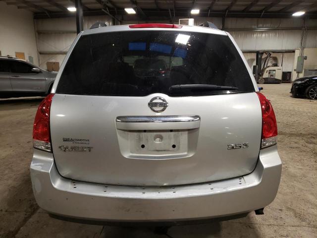 5N1BV28U59N107229 - 2009 NISSAN QUEST S SILVER photo 6