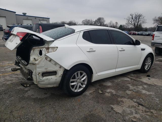 KNAGM4A73D5337144 - 2013 KIA OPTIMA LX WHITE photo 3