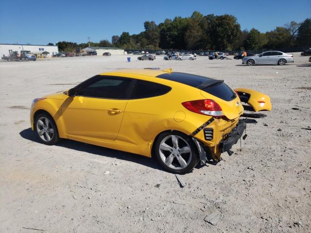 KMHTC6AD4FU227374 - 2015 HYUNDAI VELOSTER YELLOW photo 2