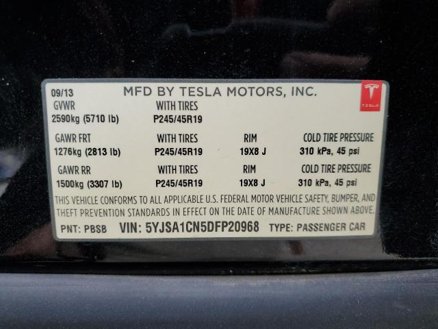 5YJSA1CN5DFP20968 - 2013 TESLA MODEL S Qara foto 12