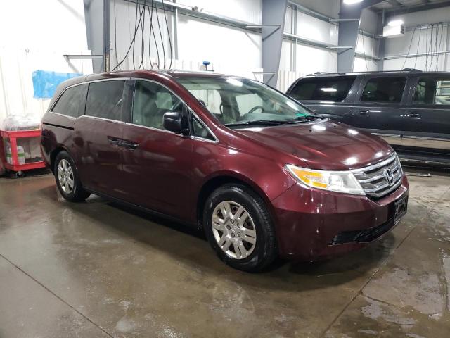 5FNRL5H22CB098259 - 2012 HONDA ODYSSEY LX MAROON photo 4