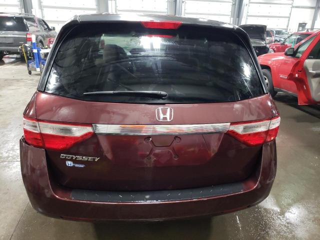 5FNRL5H22CB098259 - 2012 HONDA ODYSSEY LX MAROON photo 6