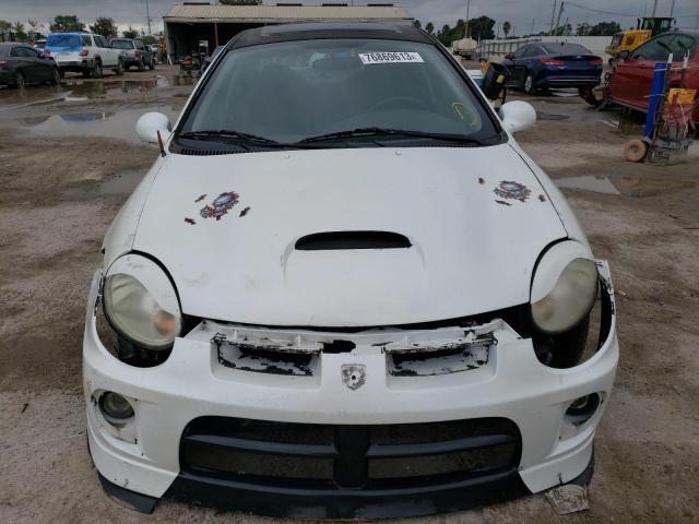 1B3AS66S74D615946 - 2004 DODGE NEON SRT-4 WHITE photo 5