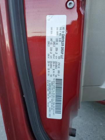 2A4RR5DX8AR138260 - 2010 CHRYSLER TOWN & COU TOURING წითელი ფოტო 13