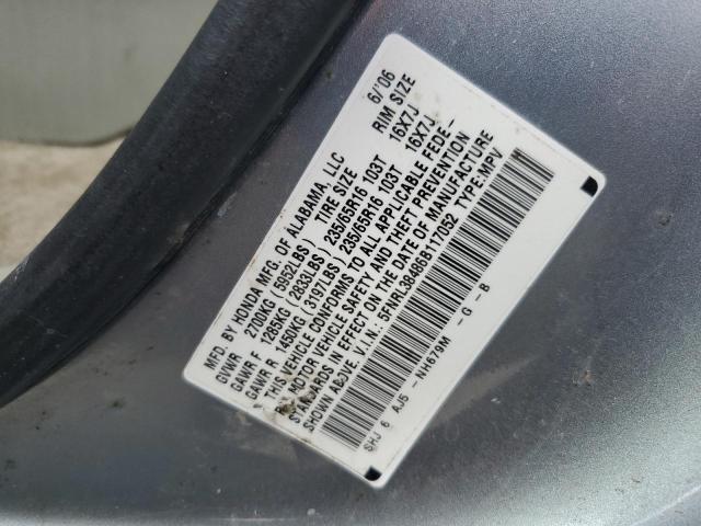 5FNRL38486B117052 - 2006 HONDA ODYSSEY EX SILVER photo 13