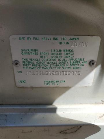 JF1SG65625H733945 - 2005 SUBARU FORESTER 2.5XS Бежевый фото 12