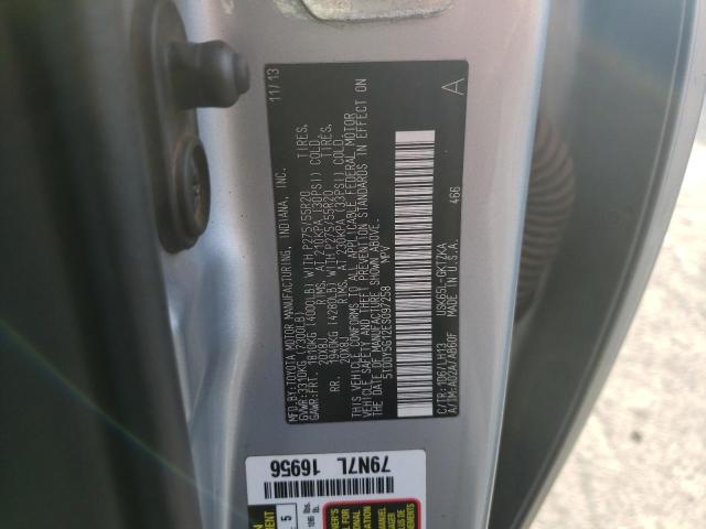 5TDDY5G12ES097258 - 2014 TOYOTA SEQUOIA PLATINUM SILVER photo 13