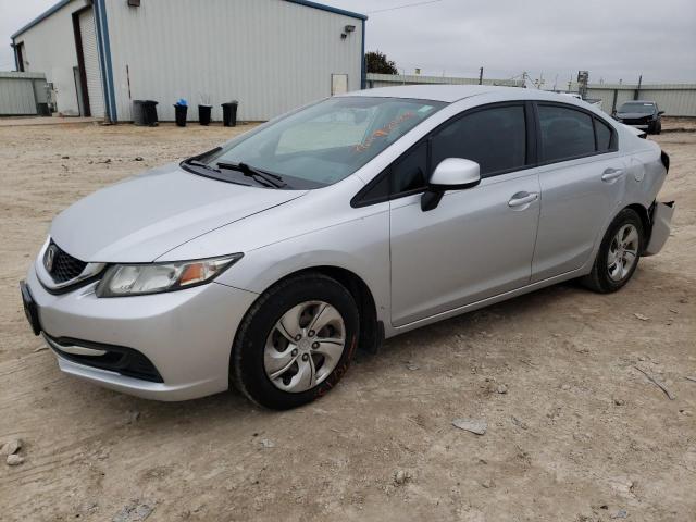 2HGFB2F5XDH572036 - 2013 HONDA CIVIC LX SILVER photo 1