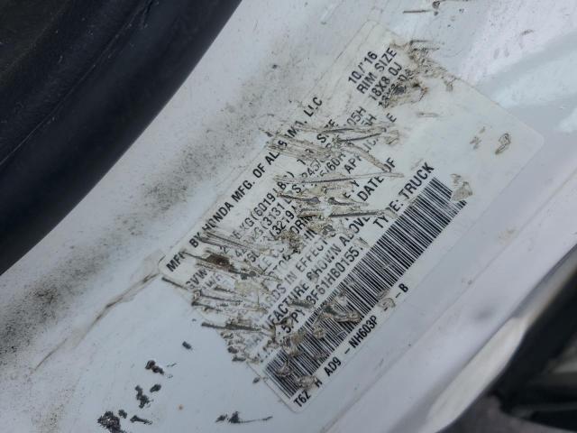 5FPYK3F61HB015511 - 2017 HONDA RIDGELINE RTL 白色 照片 12