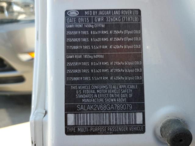 SALAK2V68GA789079 - 2016 LAND ROVER LR4 HSE LUXURY WHITE photo 13