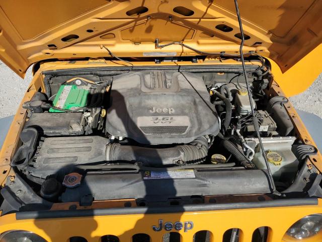 1C4AJWAG6CL152772 - 2012 JEEP WRANGLER SPORT YELLOW photo 12