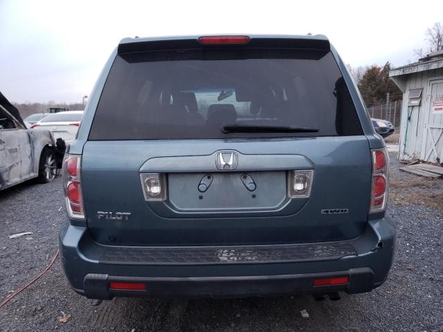 2HKYF18436H507369 - 2006 HONDA PILOT EX BLUE photo 6