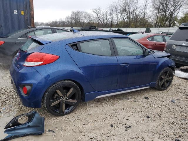 KMHTC6AE9FU241604 - 2015 HYUNDAI VELOSTER TURBO BLUE photo 3