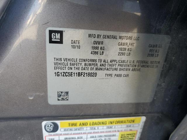 1G1ZC5E11BF218020 - 2011 CHEVROLET MALIBU 1LT Qəhvəyi foto 12