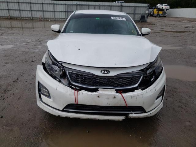 KNAGN4AD5E5072974 - 2014 KIA OPTIMA HYBRID WHITE photo 5