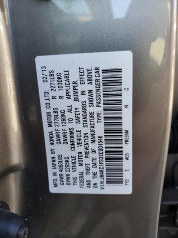 JH4KC1F93EC001546 - 2014 ACURA RLX ADVANCE GRAY photo 12