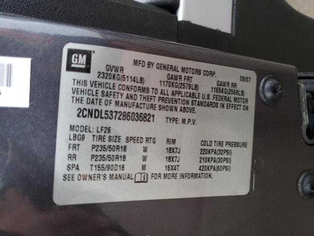 2CNDL537286036821 - 2008 CHEVROLET EQUINOX SPORT GRAY photo 14