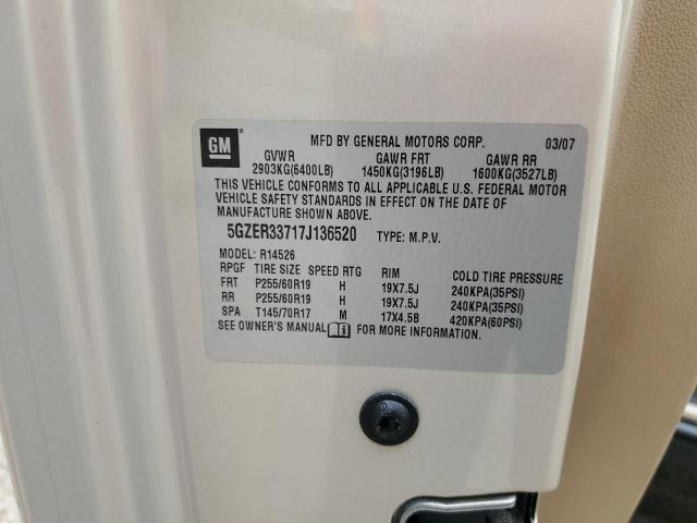 5GZER33717J136520 - 2007 SATURN OUTLOOK SPECIAL თაფლისფერი ფოტო 13