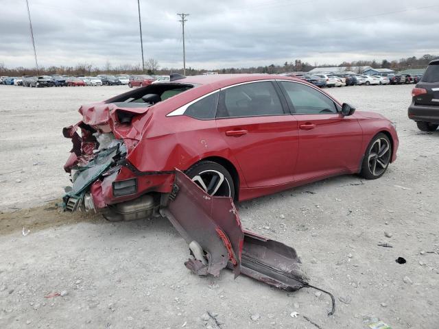 1HGCV1F31MA004100 - 2021 HONDA ACCORD SPORT RED photo 3