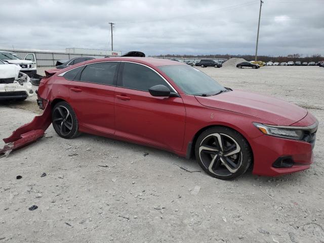 1HGCV1F31MA004100 - 2021 HONDA ACCORD SPORT RED photo 4