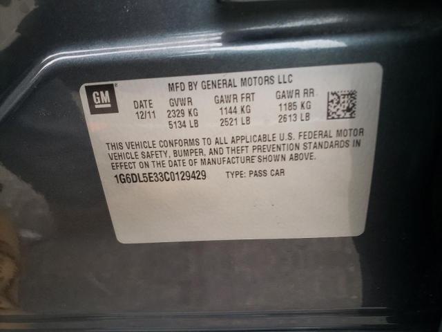 1G6DL5E33C0129429 - 2012 CADILLAC CTS PERFORMANCE COLLECTION Grau Foto 12