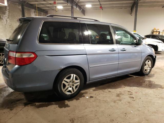 5FNRL38427B001590 - 2007 HONDA ODYSSEY EX BLUE photo 3