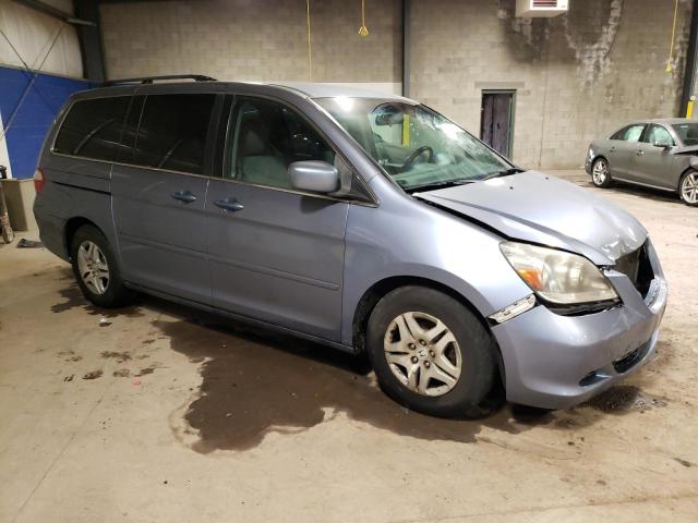 5FNRL38427B001590 - 2007 HONDA ODYSSEY EX BLUE photo 4