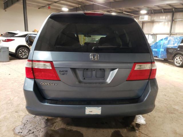 5FNRL38427B001590 - 2007 HONDA ODYSSEY EX BLUE photo 6