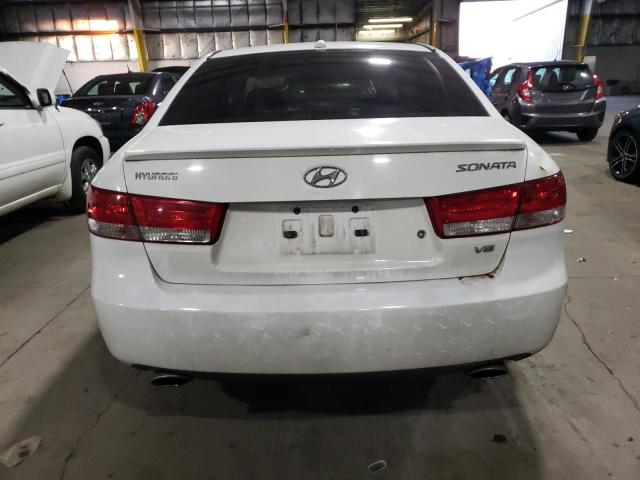 5NPEU46FX8H365880 - 2008 HYUNDAI SONATA SE WHITE photo 6