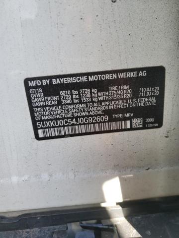 5UXKU0C54J0G92609 - 2018 BMW X6 SDRIVE35I WHITE photo 12