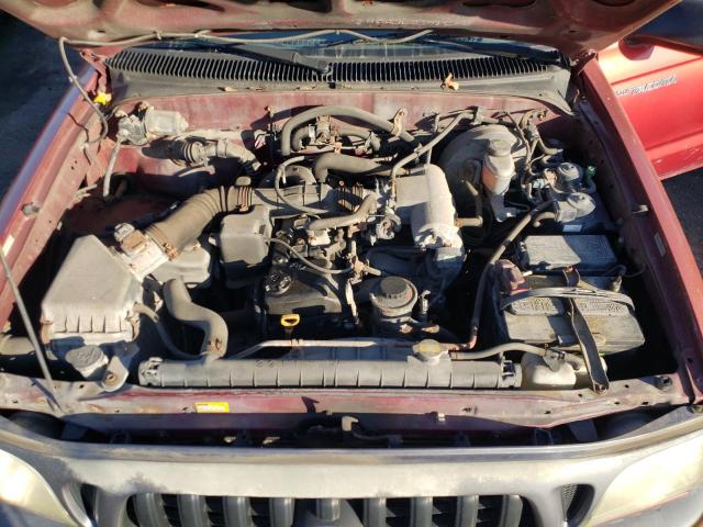 5TENL42N51Z841729 - 2001 TOYOTA TACOMA BURGUNDY photo 11