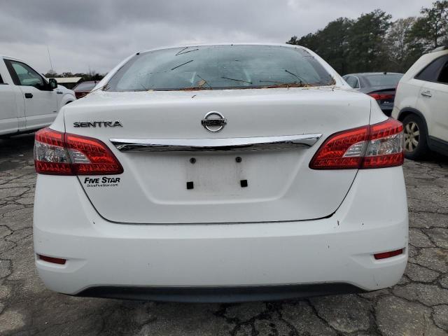 3N1AB7APXFY275816 - 2015 NISSAN SENTRA S WHITE photo 6