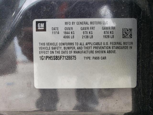 1G1PH5SB5F7128875 - 2015 CHEVROLET CRUZE ECO GRAY photo 12