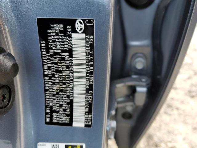 5YFEPMAE1MP236283 - 2021 TOYOTA COROLLA LE BLUE photo 12