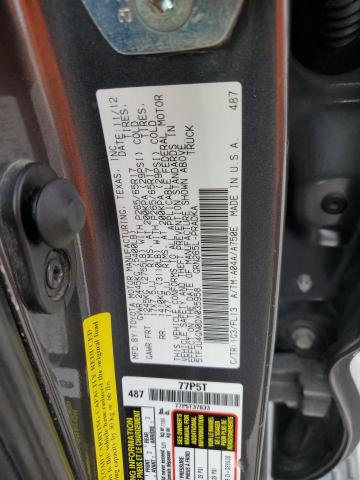 5TFJU4GN0DX035958 - 2013 TOYOTA TACOMA DOUBLE CAB PRERUNNER GRAY photo 12