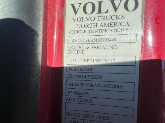 4V4NC9EH5HN993448 - 2017 VOLVO VN VNL RED photo 10