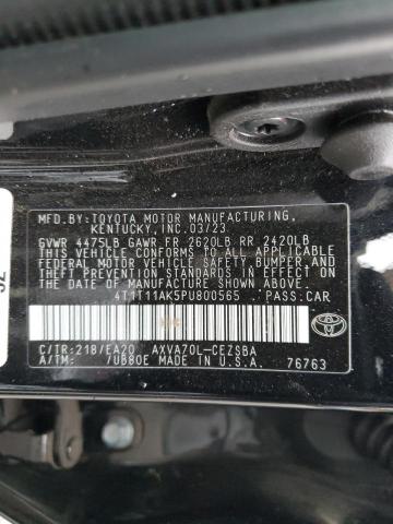 4T1T11AK5PU800565 - 2023 TOYOTA CAMRY SE NIGHT SHADE BLACK photo 12