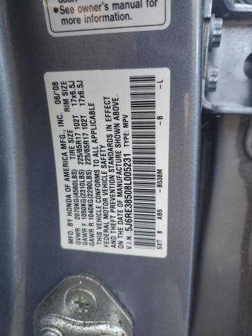 5J6RE38508L005231 - 2008 HONDA CR-V EX SILVER photo 12