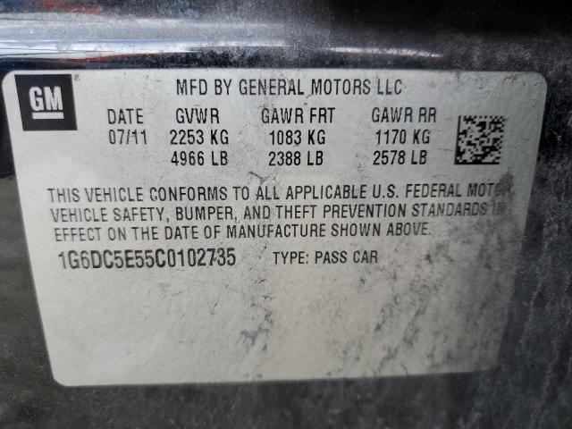 1G6DC5E55C0102735 - 2012 CADILLAC CTS BLACK photo 12