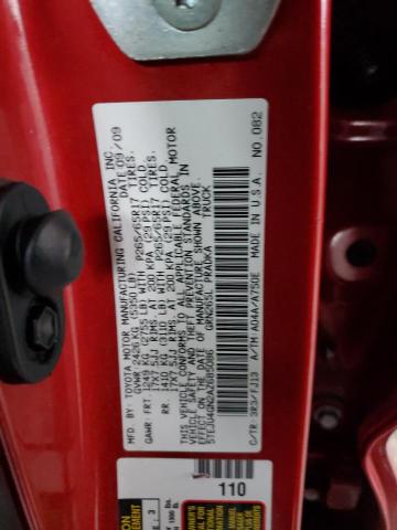 5TEJU4GN2AZ685086 - 2010 TOYOTA TACOMA DOUBLE CAB PRERUNNER RED photo 12