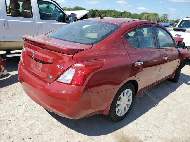 3N1CN7AP4EL832196 - 2014 NISSAN VERSA S RED photo 3