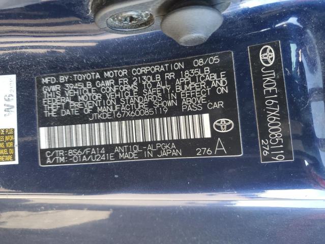 JTKDE167X60085119 - 2006 TOYOTA SCION TC 蓝色 照片 13