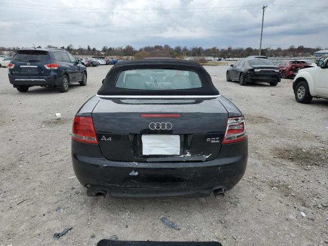 WAUDF48H17K037586 - 2007 AUDI A4 2.0T CABRIOLET QUATTRO BLACK photo 6