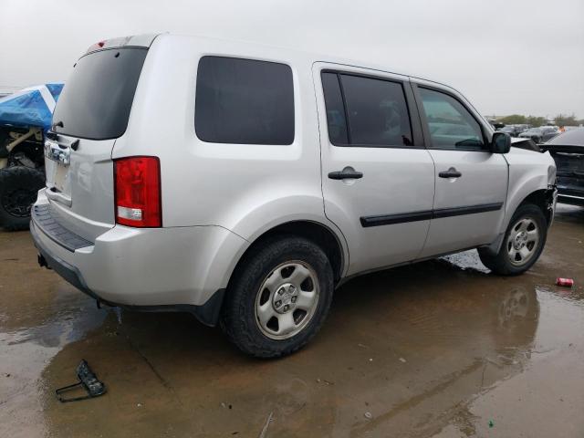 5FNYF38229B025263 - 2009 HONDA PILOT LX SILVER photo 3