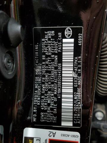 4T1BK3DB5CU445908 - 2012 TOYOTA AVALON BASE 黑色 照片 13